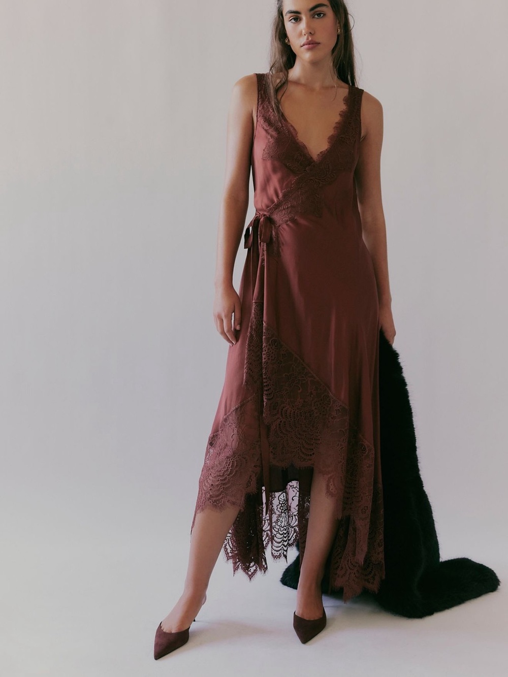 Free People Nigel Preston Soho Wrap Midi Dress